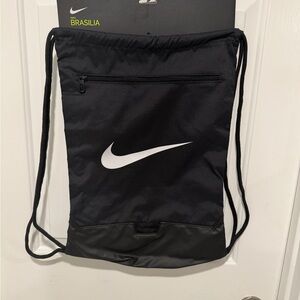 Nike Black and White Drawstring Backpack Black